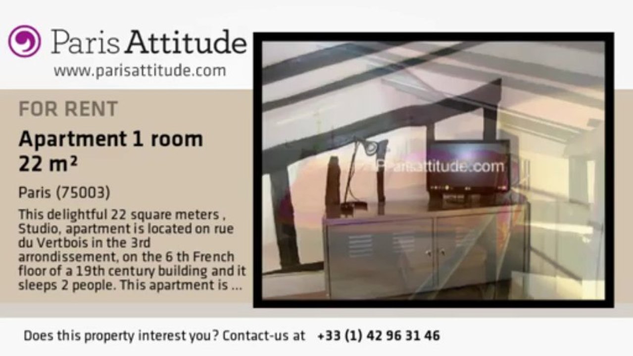 Studio Apartment for rent - Arts et Métier, Paris - Ref. 6887