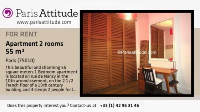 1 Bedroom Apartment for rent - Faubourg St Martin, Paris - Ref. 5161