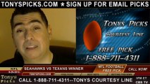 Houston Texans vs. Seattle Seahawks Pick Prediction NFL Pro Football Odds Preview 9-29-2013
