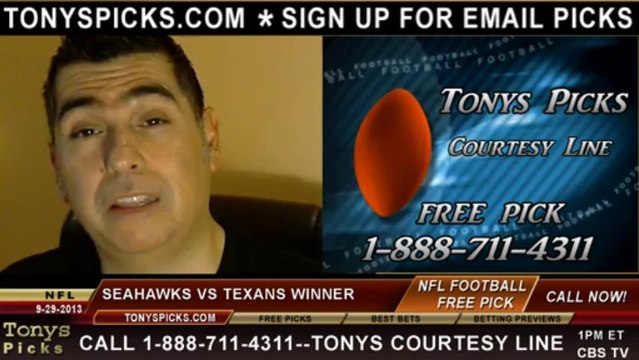 Houston Texans vs. Seattle Seahawks Pick Prediction NFL Pro Football Odds Preview 9-29-2013