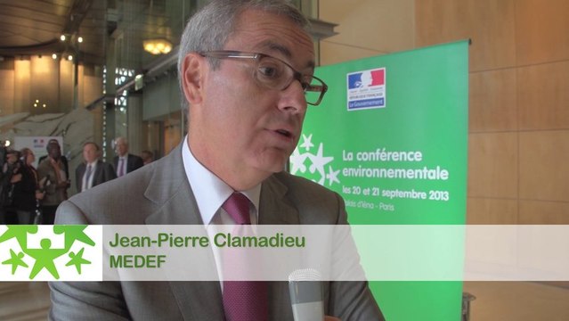 Conférence environnementale 2013 : Itw de Jean-Pierre Clamadieu, MEDEF