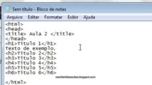 Curso de HTML (aula 2) Iniciantes / básico - Formatando Títulos