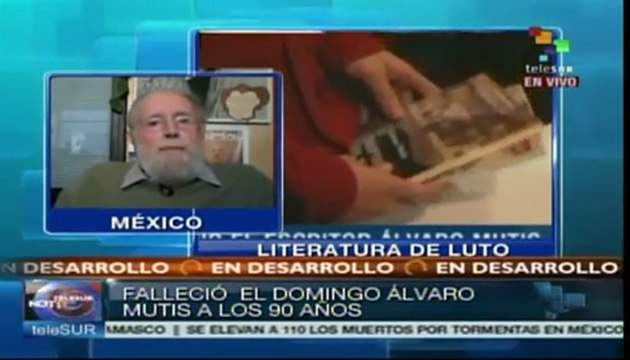 Mutis, un poeta lleno de originalidad en las sensaciones: Gtz. Vega