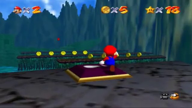 Super Mario 64 - Baie des Pirates - Etoile 2 : L'anguille veut faire joujou ?