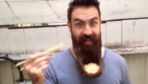 How to eat a Bowl OBeard Ramen! With his beard!