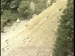Bull-dozer at work en route Gangotri