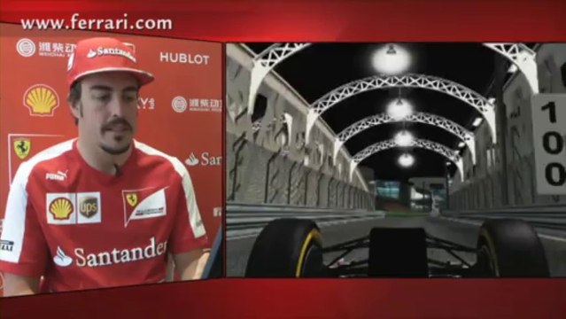 Autosital - Tour de piste virtuel du circuit de F1 de Singapour avec Fernando Alonso