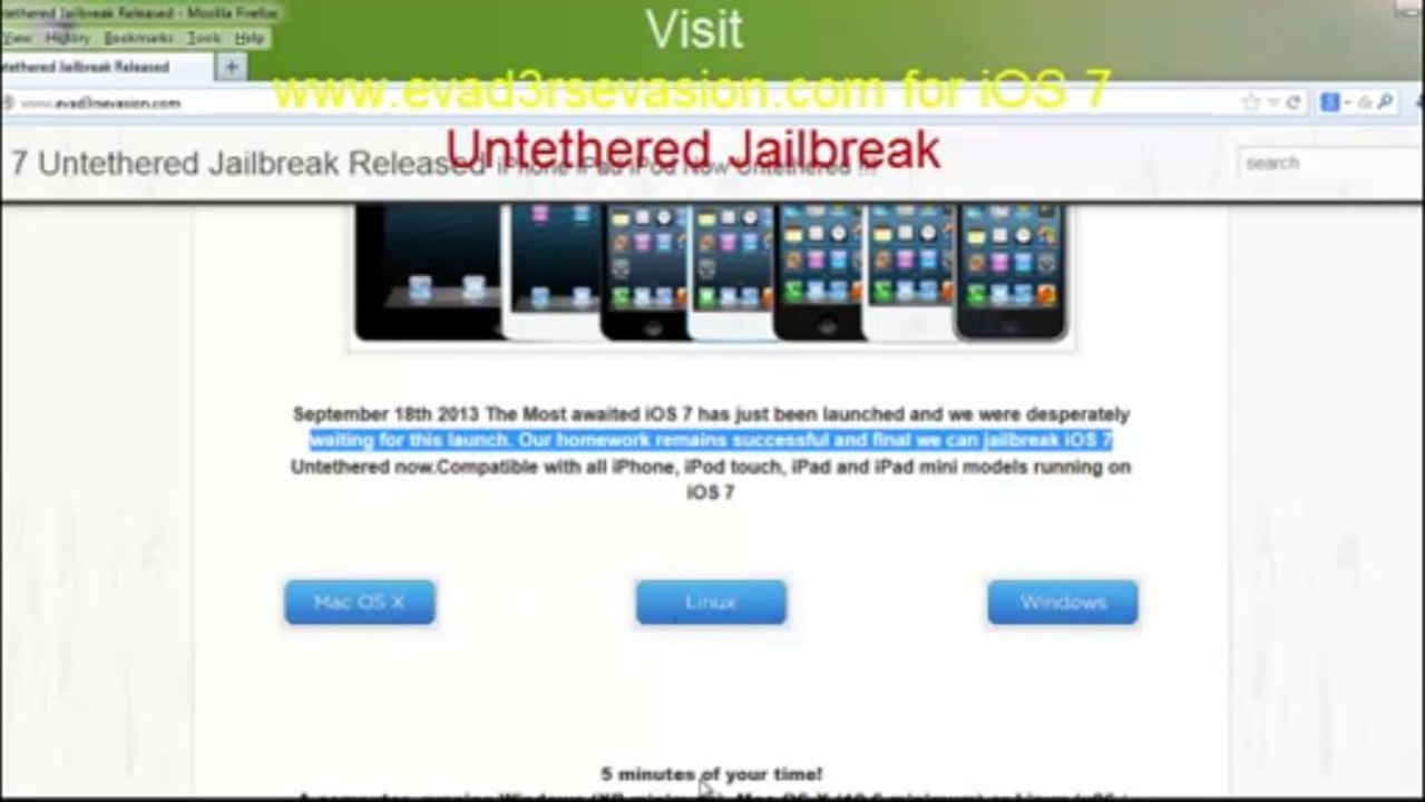 Full IOS 7.0 Jailbreak Untethered Final Launch