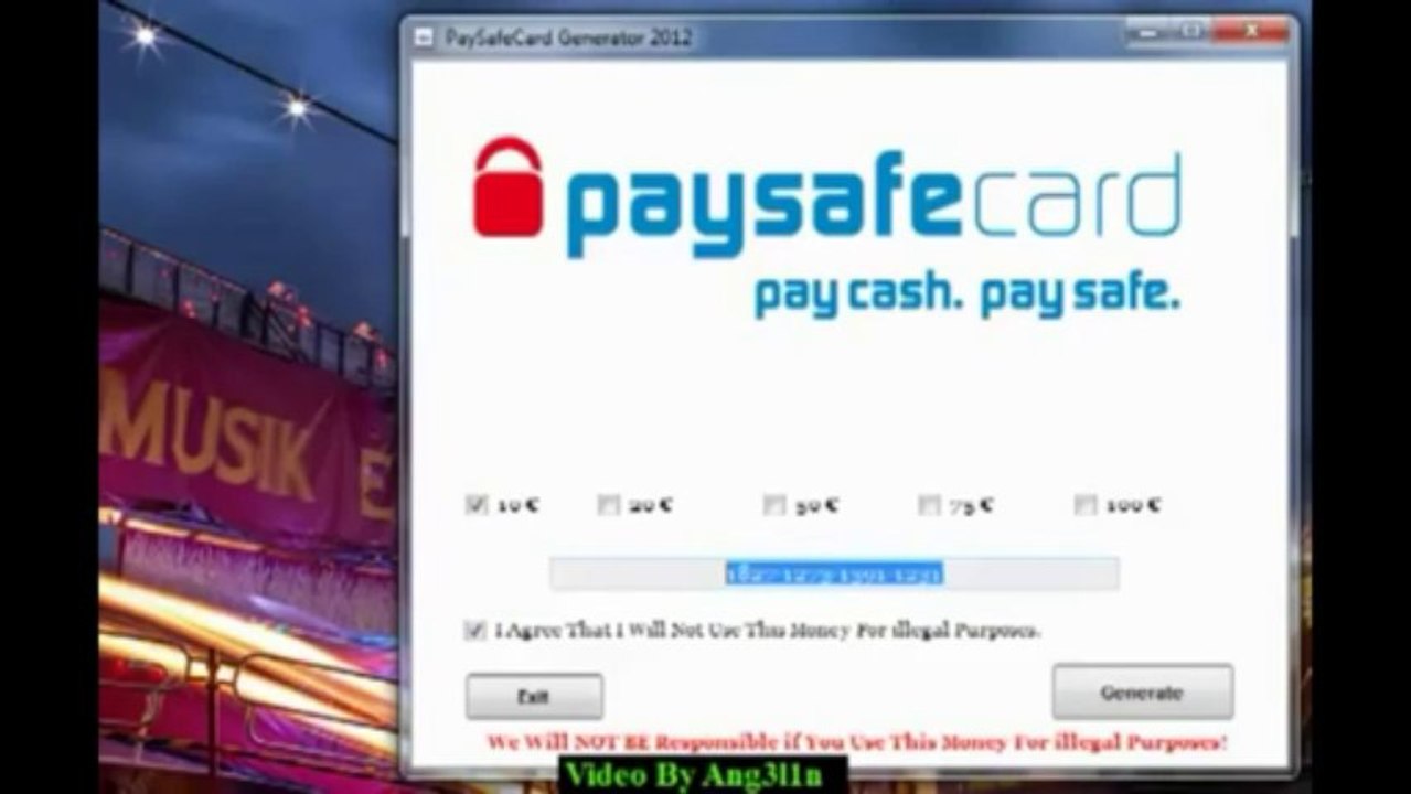 Paysafecard code generator -Working With Proof - Updated 2013