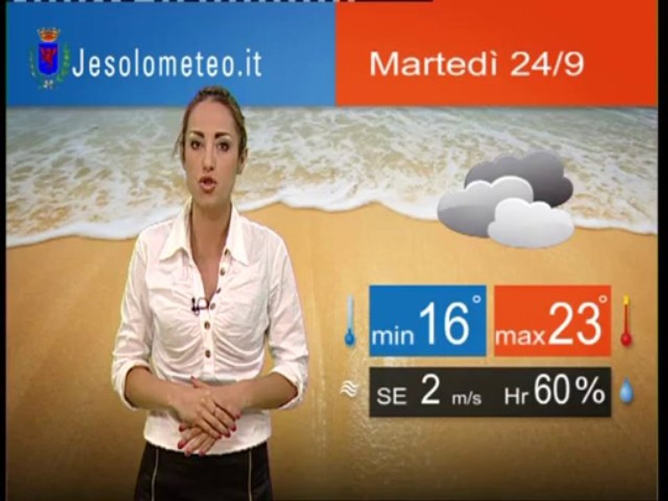 PREVISIONI DEL TEMPO JESOLO MARTEDI' 24 SETTEMBRE 2013