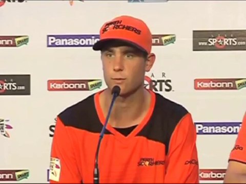 Perth Scorchers wicketkeeper TomTriffitt press conference