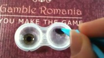 X-Ray Vision brown contact lenses for marked cards by Gamble Romania see through cards - YouTube