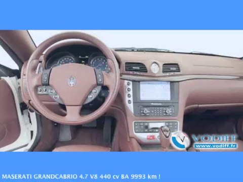 VODIFF : MASERATI OCCASION ALSACE : MASERATI GRANDCABRIO 4.7 V8 440 cv BA Neuf 140 000 euros !!! 9993 km !