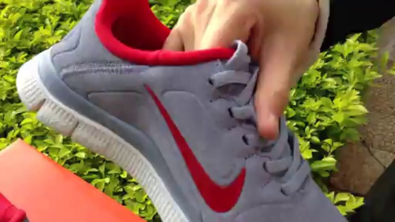 Nike Free Run 4.0 V3 Womens Shoes - Gray/Red Kicks www.kicksgrid1.ru