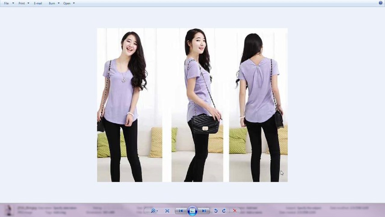 แฟชั่นเสื้อผ้า นำเข้า ฟรีไซส์ สีม่วง - พร้อมส่งHD2733 ราคา535บาท