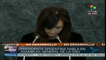 En la ONU, Cristina Fernández cuestionó a quienes fabrican armas