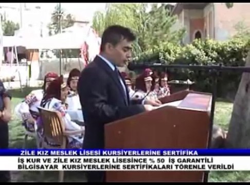 ZİLE KIZ TEKNİK VE MESLEK LİSESİNDEN SERTİFİKA TÖRENİ