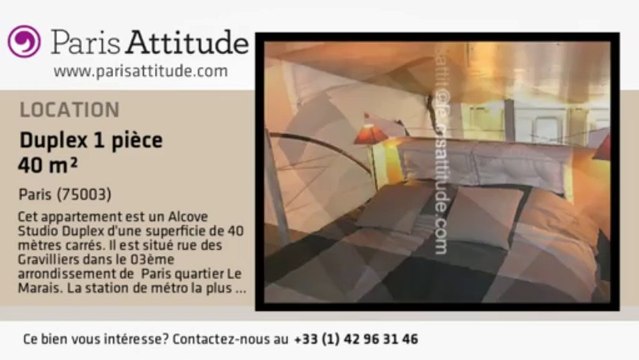 Duplex Alcove Studio à louer - Arts et Métier, Paris - Ref. 4088