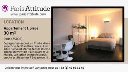 Appartement Studio à louer - Arts et Métier, Paris - Ref. 3928