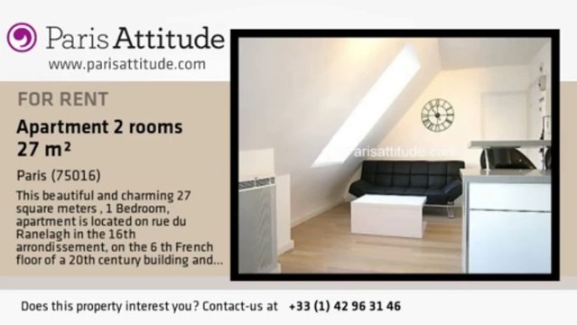 1 Bedroom Apartment for rent - Jasmin, Paris - Ref. 6789