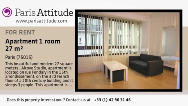 Alcove Studio Apartment for rent - Bir Hakeim, Paris - Ref. 5705