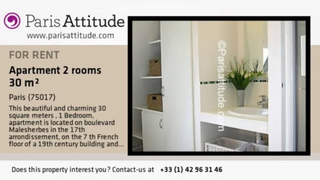 1 Bedroom Apartment for rent - Pereire, Paris - Ref. 5428