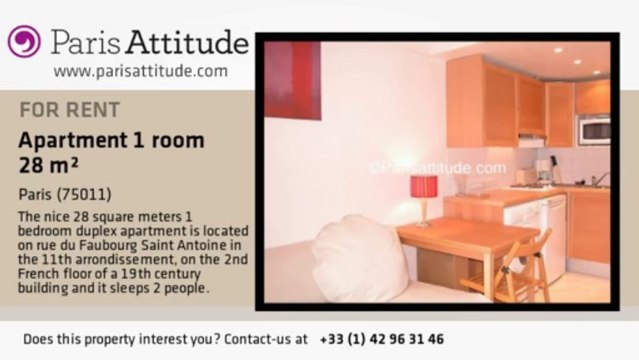 Alcove Studio Apartment for rent - Nation, Paris - Ref. 421