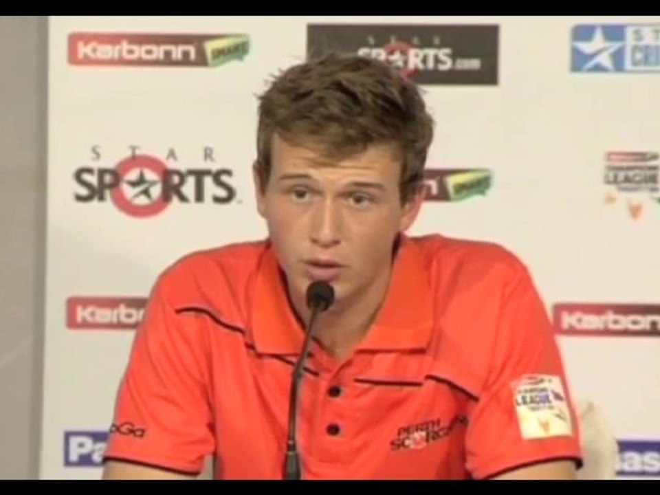 Perth Scorchers bowler Joel Paris press conference