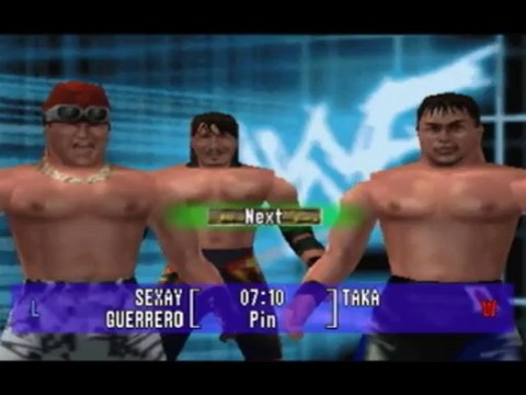 Nintendo 64 - WWF No Mercy - Light Heavyweight - Chapter 5 - Taka Michinoku vs Eddie Guerrero & Grandmaster Sexay