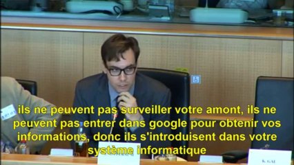 Le hacker Jacob Appelbaum explique le système de surveillance au Parlement européen