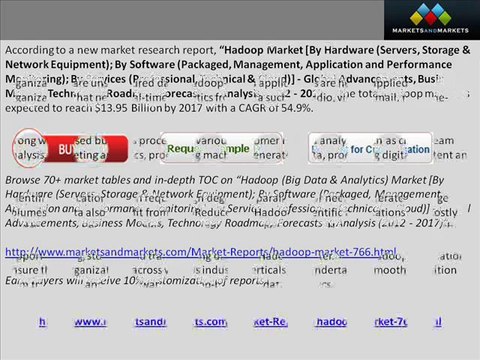 Big Data Analytics Market & Hadoop Market