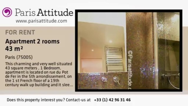 1 Bedroom Apartment for rent - Place Monge, Paris - Ref. 6693