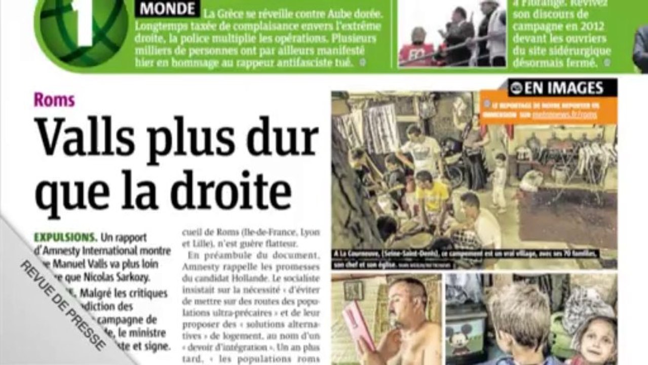 Revue de presse - Jeudi 26 septembre 2013