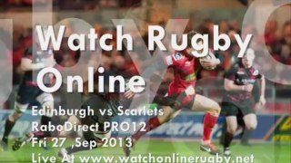 Edinburgh vs Scarlets FRI 27 Sep 2013 18:35 GMT