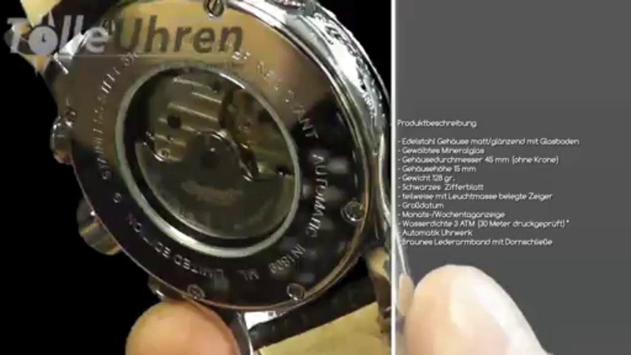 Ingersoll Bull Run 1809 BK Herrenuhr Automatik