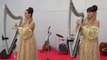 Electro harp duet sisters - арфистки сестры близняшки играют на электроарфах