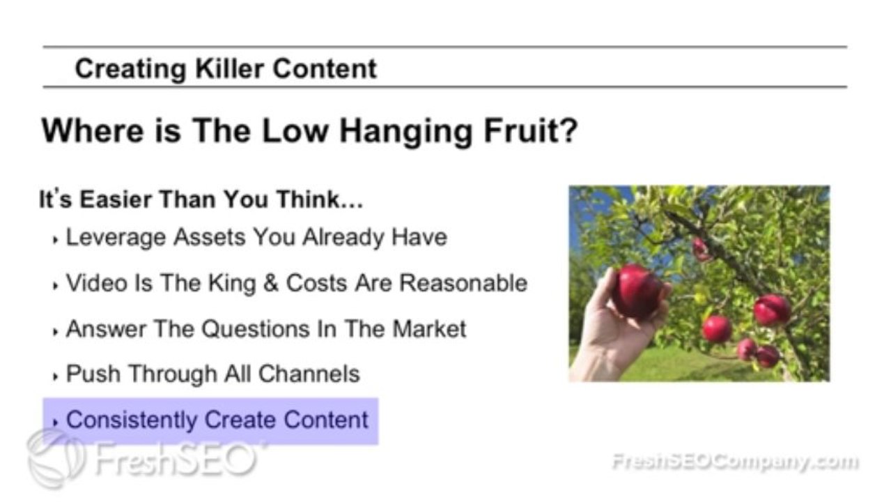 Content Marketing Strategy | Where Is The Low Hanging Fruit?