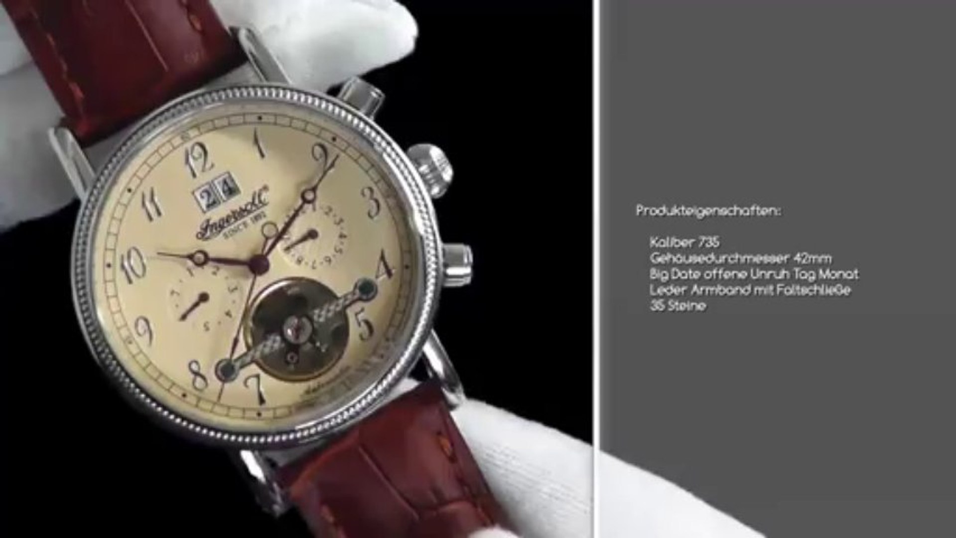 Ingersoll Richmond 1800 CR Lederarmband Automatik - video Dailymotion