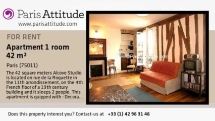 Alcove Studio Apartment for rent - Bastille, Paris - Ref. 952