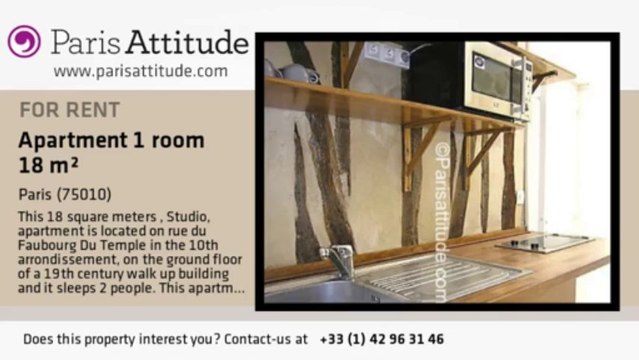 Studio Apartment for rent - Belleville, Paris - Ref. 4457