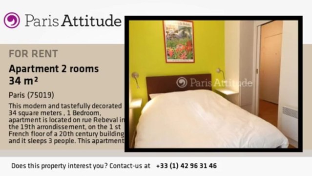 1 Bedroom Apartment for rent - Buttes Chaumont, Paris - Ref. 8596