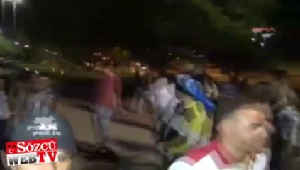 Kartal sahilde ilginç olay