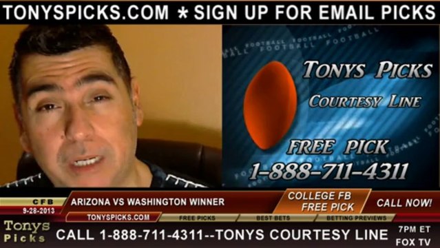 Washington Huskies vs. Arizona Wildcats Pick Prediction NCAA College Football Odds Preview 9-28-2013