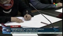 Venezuela y Rusia firman acuerdo en materia electoral