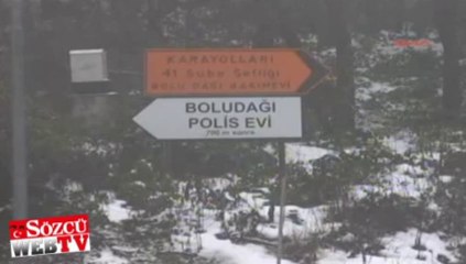 Bolu Dağı kar ve sise teslim oldu