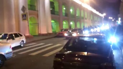 Extremists in St. Petersburg. Shooting on central street. Russia 21.09.13