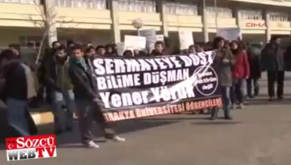 Üniversite eyleminde kamera gerginliği