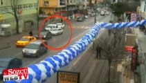 Gebze’de trafik kazaları mobese kameralarında