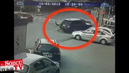 Feci kaza güvenlik kamerasında