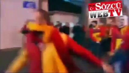 Madrid polisi taraftarı böyle dövdü